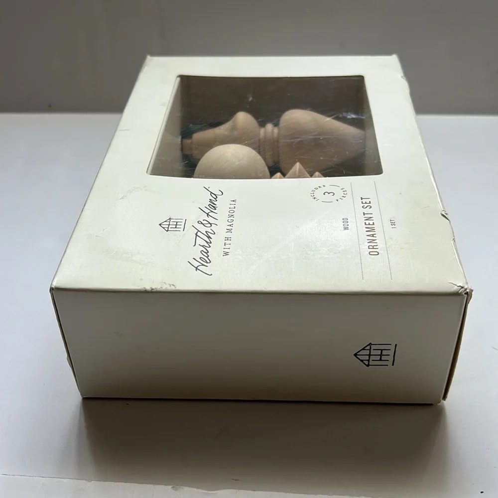 Hearth & Hand Wooden Spindle Ornament Set of 3